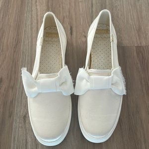 *never worn* white satin bridal Keds